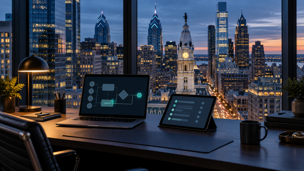 AI-powered intake form workflow for Philadelphia business lead data