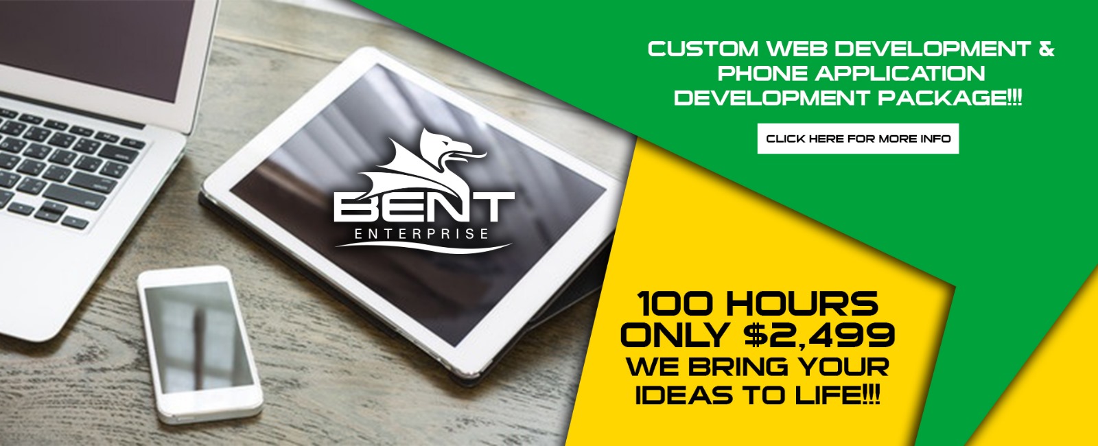 Web Development package 100 hours @ only $2,499 USD