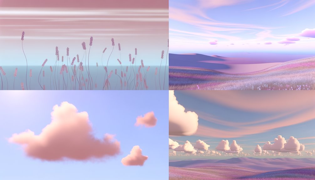 gentle pastel color palette