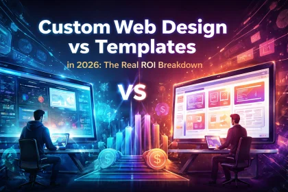 Custom web design vs templates ROI comparison 2026