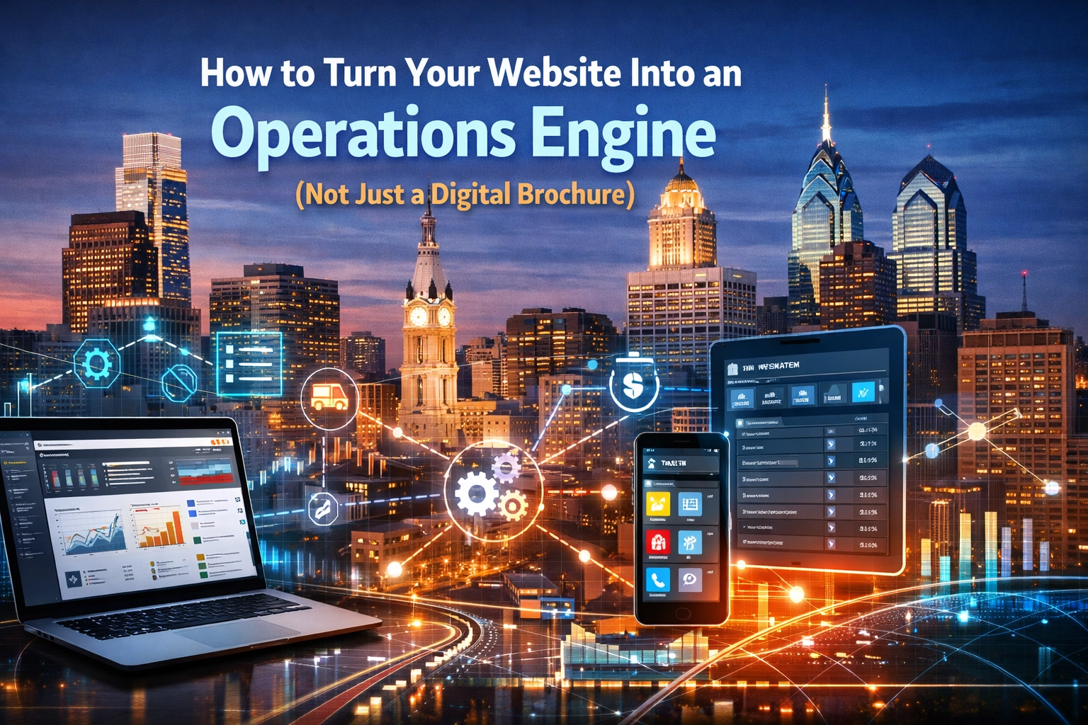 Website optimization for business operations efficiency