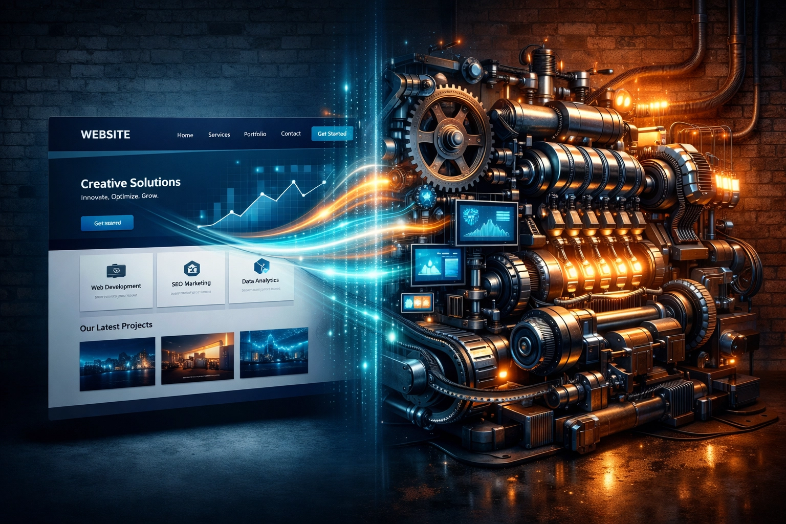 Website transforming into an operations engine with automated workflows and data streams