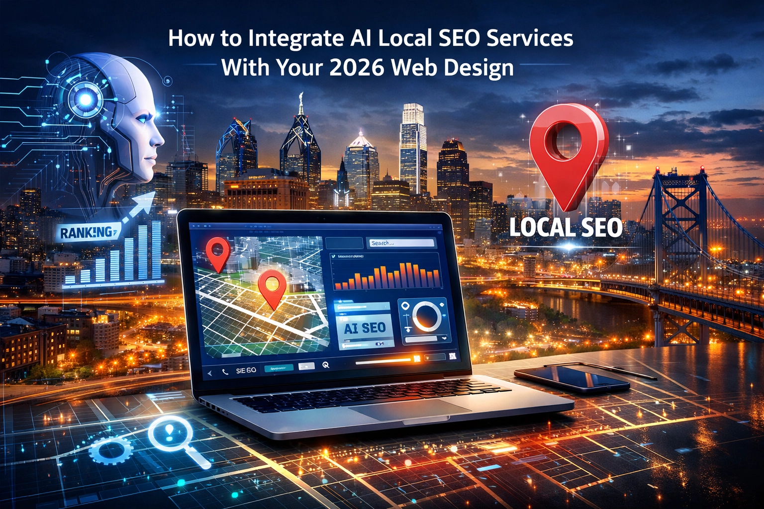 AI local SEO integration with future web design
