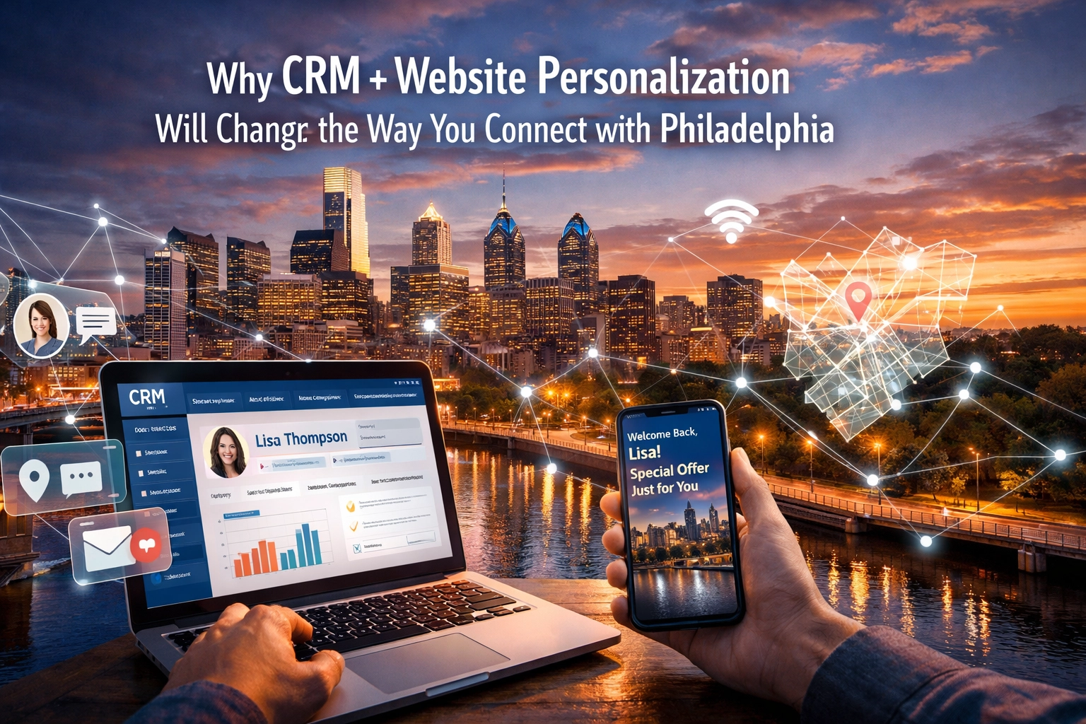 CRM and website personalization connecting Philadelphia businesses