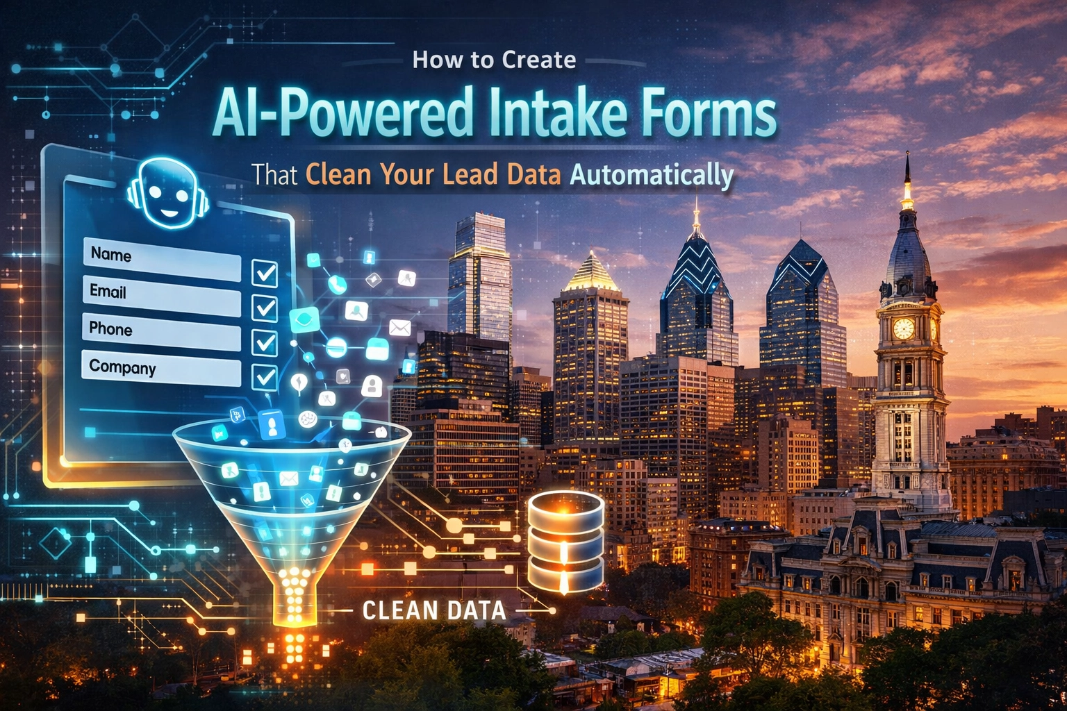 AI-powered intake forms cleaning lead data automatically