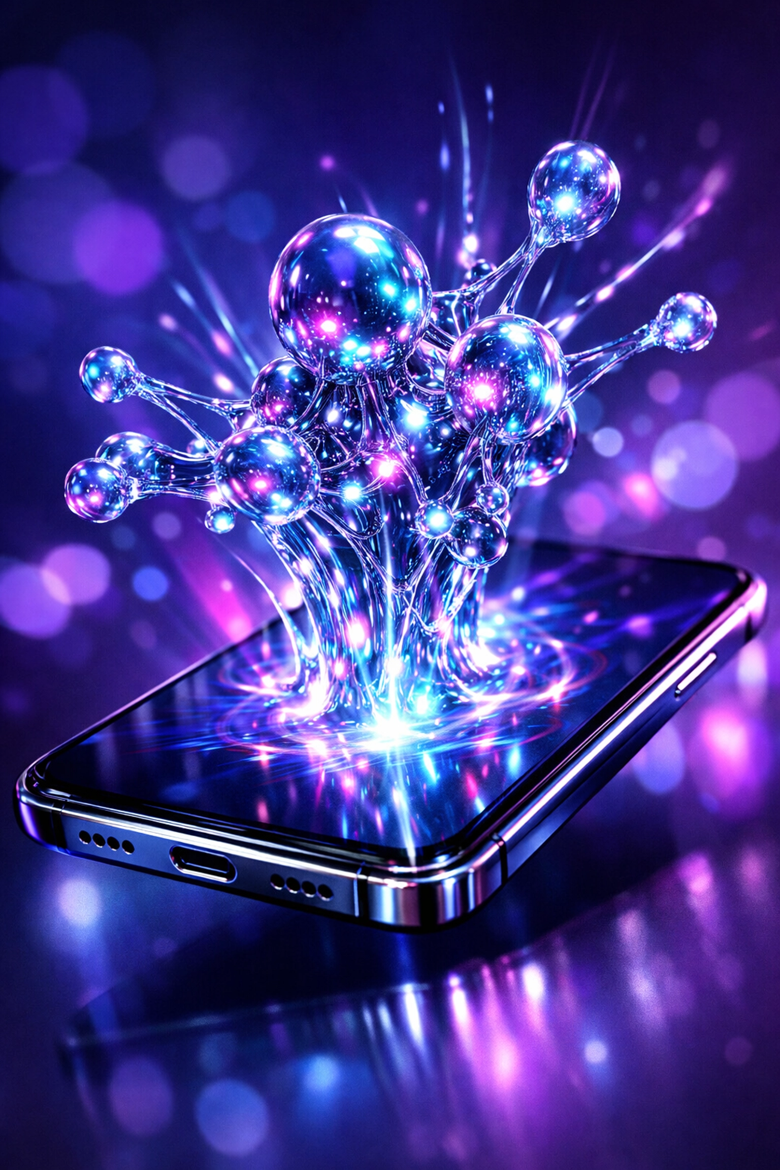 A proactive AI agent appearing as a glowing neural core on a smartphone representing advanced Philadelphia local SEO.