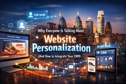 Website personalization and CRM integration concept