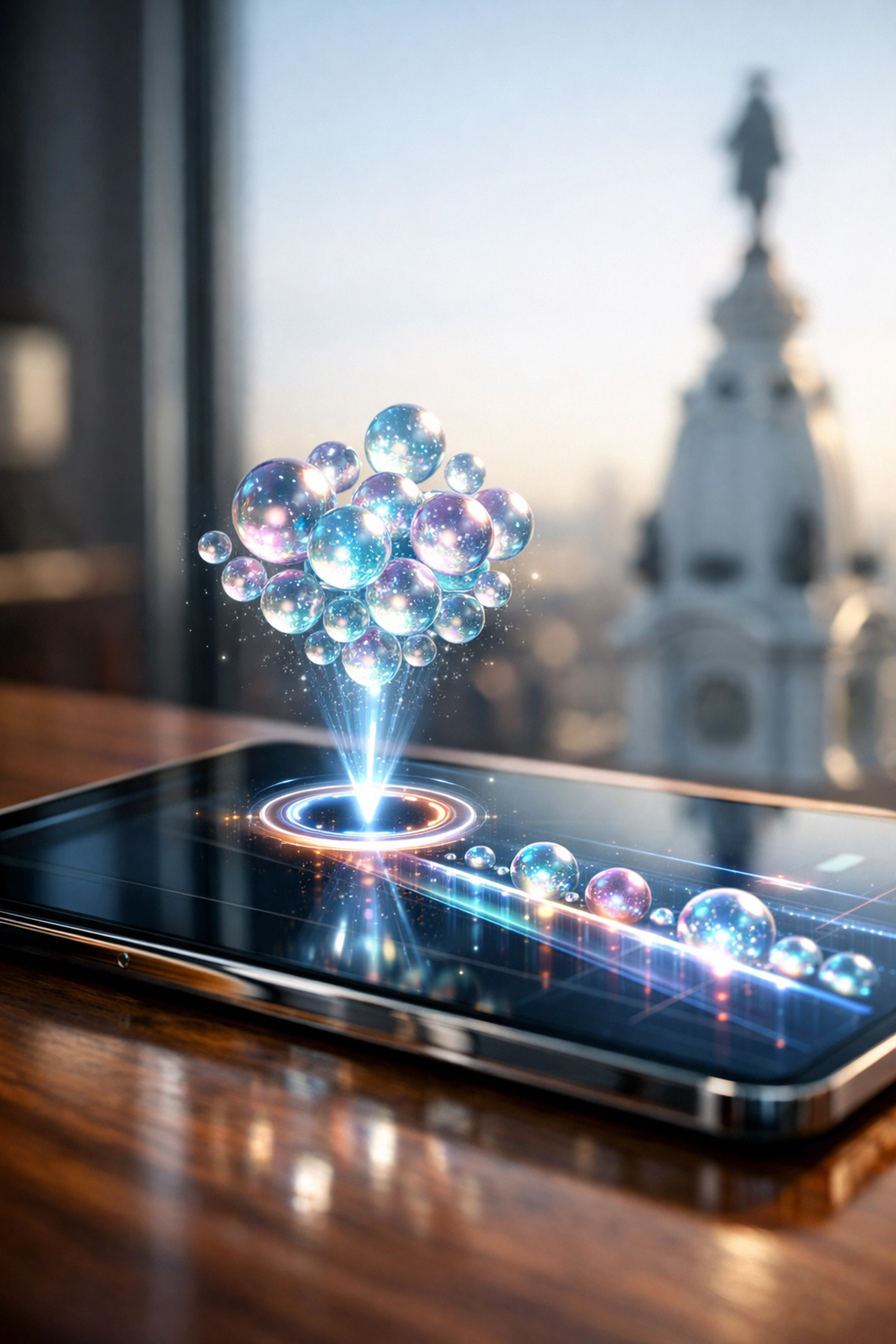 AI-powered lead intake system sorting customer data into an automated sales pipeline in a Philly office.