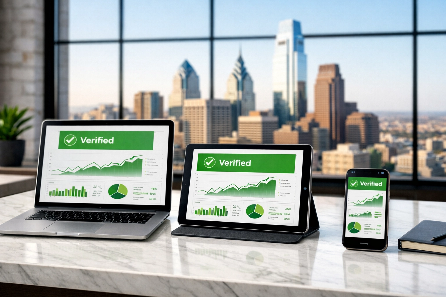 Verified business data across multiple devices for improved AI local search confidence scores.