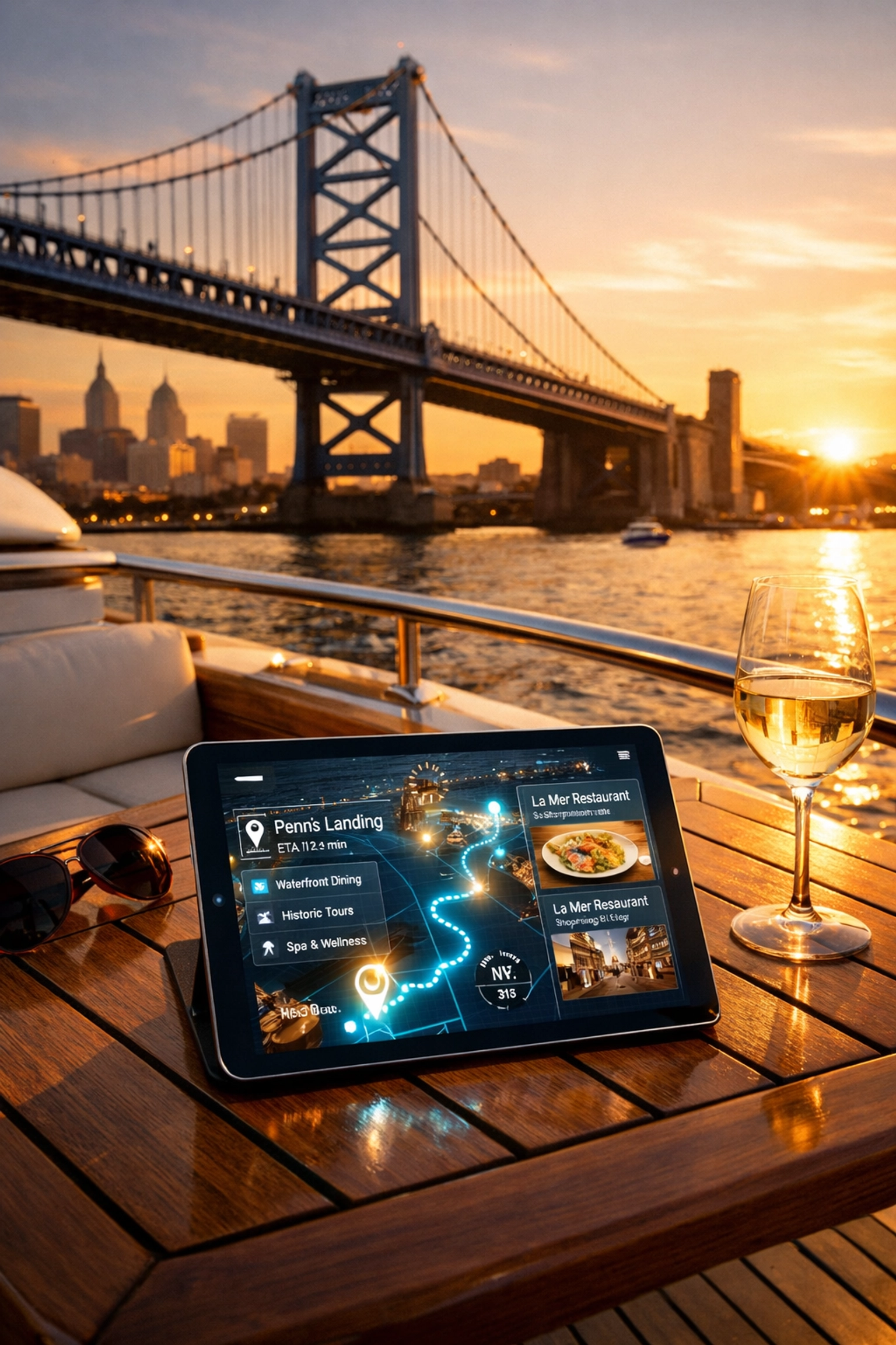 AI-driven personalized customer experience for a luxury boat rental business in Philadelphia.