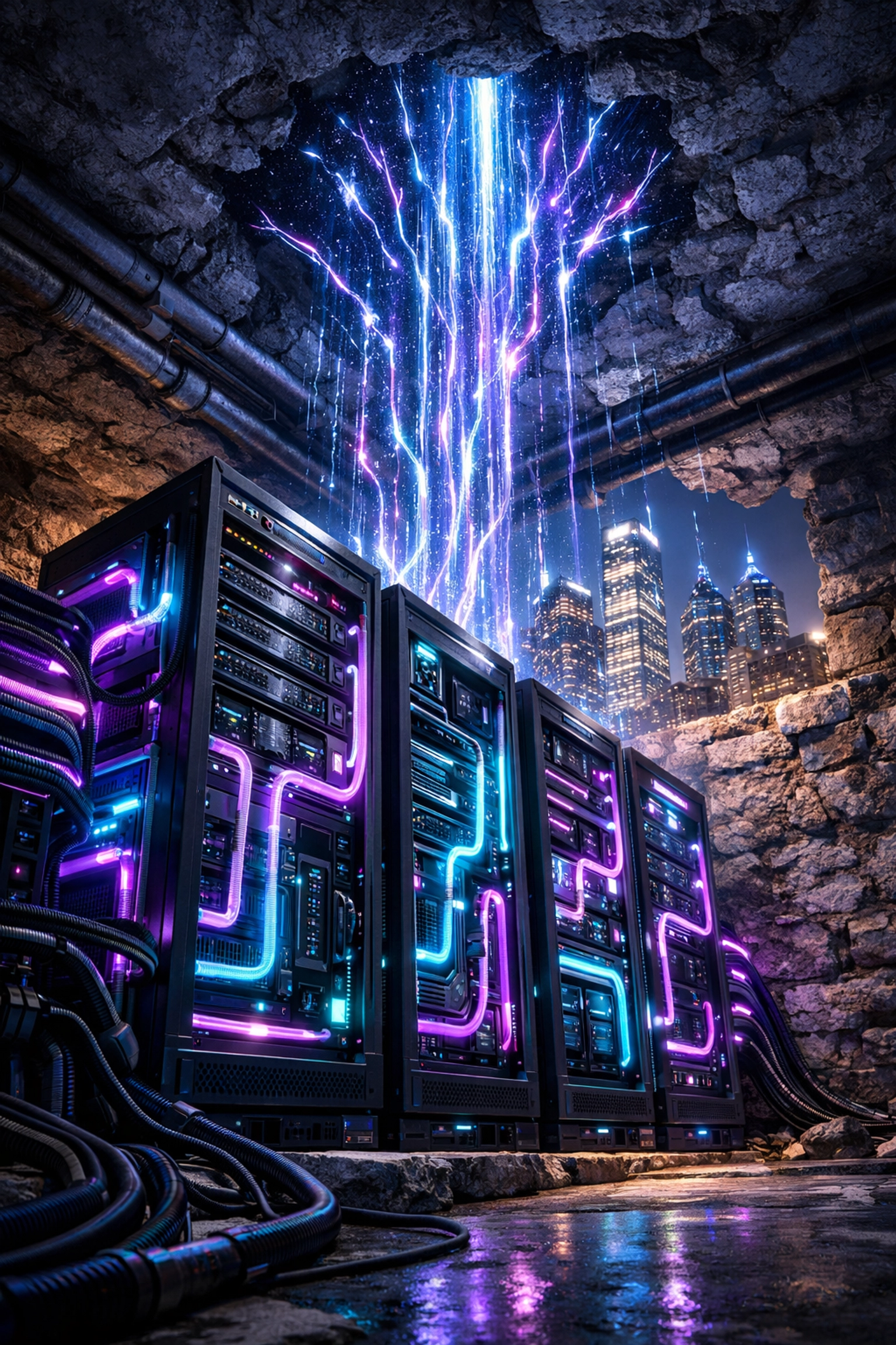 High-performance server racks in Philadelphia providing robust hosting services for local websites.