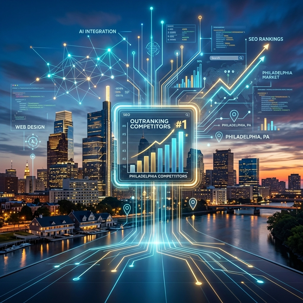 Philadelphia SEO and AI digital growth visualization