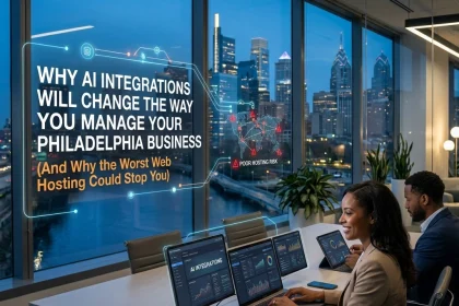 Professionals discuss AI integrations in Philadelphia office