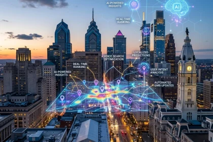 AI technology visualizing smart city data analytics