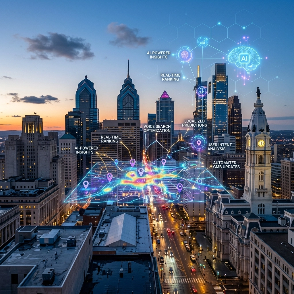 AI technology visualizing smart city data analytics