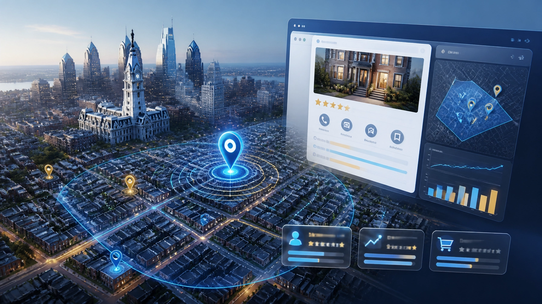 Philadelphia neighborhoods and local search signals connected to a modern website through AI-powered map overlays