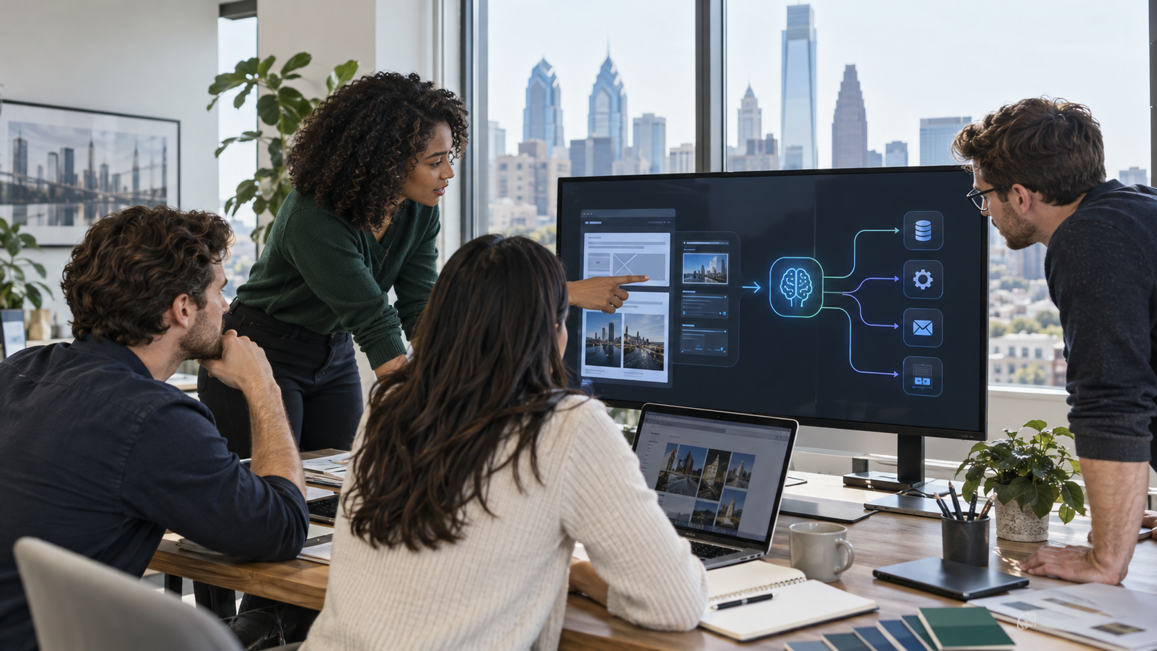 Philadelphia web team planning connected website and automation workflows